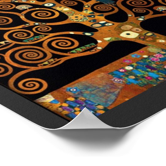 Unter dem Baum des Lebens von Gustav Klimt, Poster (Ecke)