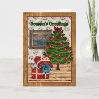 Unter dem Baum Feiertagskarte