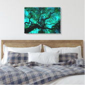 Unter dem Baum in Türkis III Leinwanddruck (Insitu (Schlafzimmer))