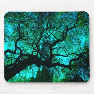 Unter dem Baum in Türkis III Mousepad