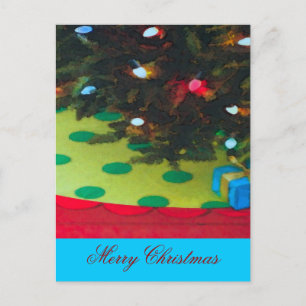 Unter dem Baum ~ Postcard FOTO INSERT Feiertagspostkarte