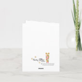 Unter dem Baum Retro Weihnachtskarte - Rosa Dankeskarte (Rückseite)