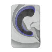 Unter dem Blau: Abstrakt grau, schwarz und blau Badematte (Vorderseite Vertikal)