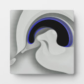 Unter dem Blau: Abstrakt grau, schwarz und blau Fotoplatte (Vorderseite)