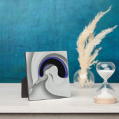 Unter dem Blau: Abstrakt grau, schwarz und blau Fotoplatte (InSitu)