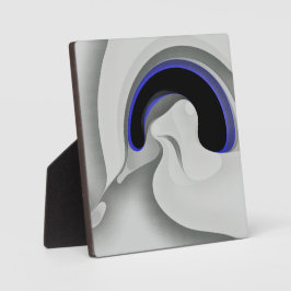 Unter dem Blau: Abstrakt grau, schwarz und blau Fotoplatte