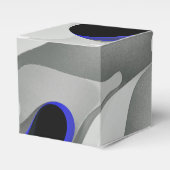 Unter dem Blau: Abstrakt grau, schwarz und blau Geschenkschachtel (Vorderseite)