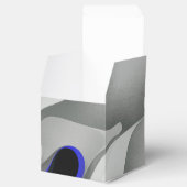 Unter dem Blau: Abstrakt grau, schwarz und blau Geschenkschachtel (Geöffnet)