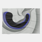 Unter dem Blau: Abstrakt grau, schwarz und blau Geschirrtuch (Horizontal)