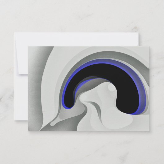 Unter dem Blau: Abstrakt grau, schwarz und blau Karte (Vorderseite)