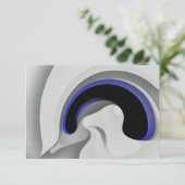 Unter dem Blau: Abstrakt grau, schwarz und blau Karte (Stehend Vorderseite)