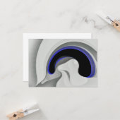 Unter dem Blau: Abstrakt grau, schwarz und blau Karte (Vorderseite/Rückseite Beispiel)