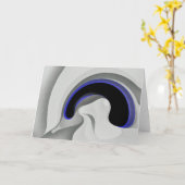 Unter dem Blau: Abstrakt grau, schwarz und blau Karte (Gelbe Blume)