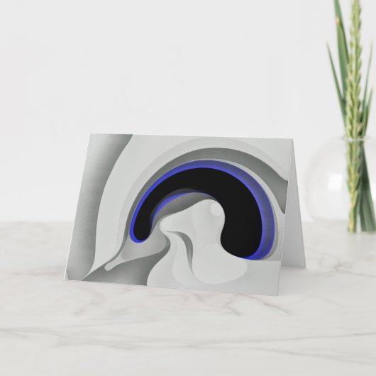 Unter dem Blau: Abstrakt grau, schwarz und blau Karte (Vorderseite)
