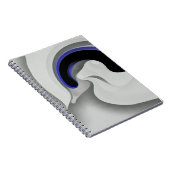 Unter dem Blau: Abstrakt grau, schwarz und blau Notizblock (Rechte Seite)