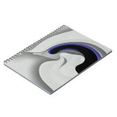 Unter dem Blau: Abstrakt grau, schwarz und blau Notizblock (Linke Seite)