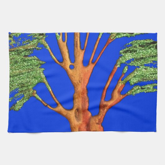 Unter dem blauen Himmel: Die Sammlung Acacia Tree Handtuch (Horizontal)
