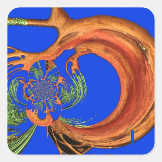 Unter dem blauen Himmel: Die Sammlung Acacia Tree Quadratischer Aufkleber (Vorderseite)