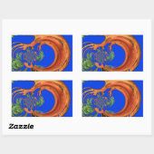 Unter dem blauen Himmel: Die Sammlung Acacia Tree Rechteckiger Aufkleber (Blatt)