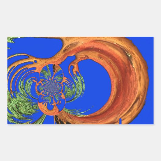 Unter dem blauen Himmel: Die Sammlung Acacia Tree Rechteckiger Aufkleber (Vorderseite)