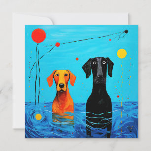 Unter dem blauen Horizont - farbenfrohe Hunde im S