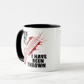 Unter dem Bus bin ich geworfen worden Tasse (Vorderseite Links)