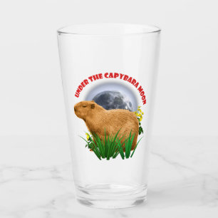 Unter dem Capybara-Mond Süßes Tier Glas