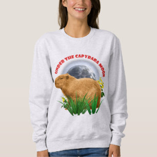 Unter dem Capybara-Mond Süßes Tier Sweatshirt