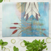 Unter dem Cattails-Geschirrtuch Geschirrtuch (Gefaltet)