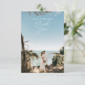 Unter dem Foto Hochzeit Danke Karte (Stehend Vorderseite)