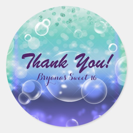 Unter dem Gastgeschenk des tropischen Meeres Runder Aufkleber (Vorderseite)