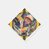 Unter dem Geburtstagsbash des Baujungen Serviette (Ecke)