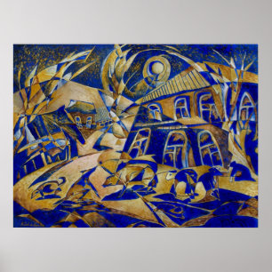 Unter dem goldfarbenen Original drucken Poster