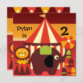 Unter dem großen Top Circus Einladungen (Vorne/Hinten)