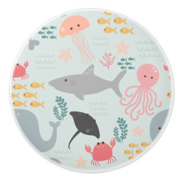 Unter dem Keramik-Knotenpunkt Meeresfreunde Keramikknauf