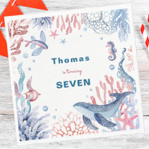 Unter dem Kindergeburtstag der Meereslebewesen