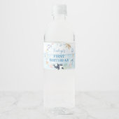 Unter dem Kindergeburtstag der Meerestiere Wasserflaschenetikett (Vorderseite)