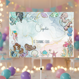 Unter dem Kindergeburtstag Mermaids Banner