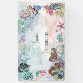 Unter dem Kindergeburtstag Mermaids Banner (Vertikal)