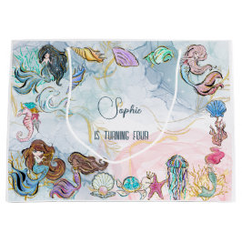 Unter dem Kindergeburtstag Mermaids Große Geschenktüte