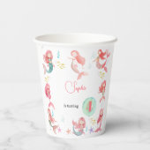 Unter dem Kindergeburtstag Mermaids Pappbecher (Rückseite)