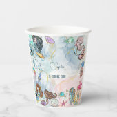 Unter dem Kindergeburtstag Mermaids Pappbecher (Vorderseite)