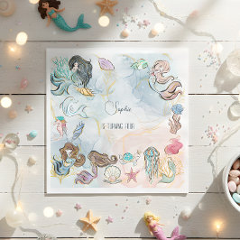 Unter dem Kindergeburtstag Mermaids Serviette
