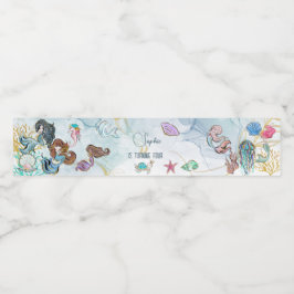 Unter dem Kindergeburtstag Mermaids Wasserflaschenetikett