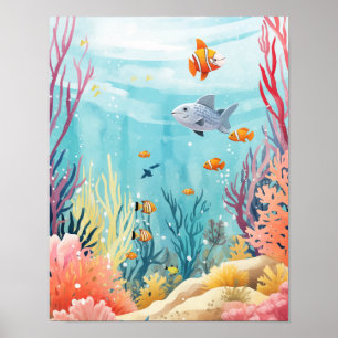 Unter dem Kinderzimmer des Meeres Poster