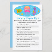 Unter dem Kinderzimmer Rhyme Quiz Babydusche (Vorne/Hinten)