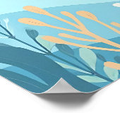 Unter dem Kinderzimmer "Wale und Fische" Poster (Ecke)