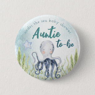 Unter dem Knopf "Sea Ocean Baby Shower Auntie" Button