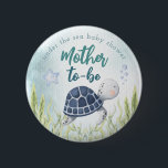 Unter dem Knopf "Sea Ocean Baby Shower Mother" Button<br><div class="desc">Platzieren Sie diesen Knopf auf Ihrer Mutter-zu-sein! Dieses Design zeichnet sich durch eine bezaubernde Wasserfarbe unter den Meerestieren aus,  darunter eine Qualle,  Meeresschildkröte,  Wal,  Oktopus,  Puffer Fisch,  Seepferd und Krabbe! Sehen Sie sich die gesamte Kollektion an,  um mehr passende Artikel zu finden!</div>