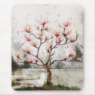 Unter dem Magnolienbaum Mousepad